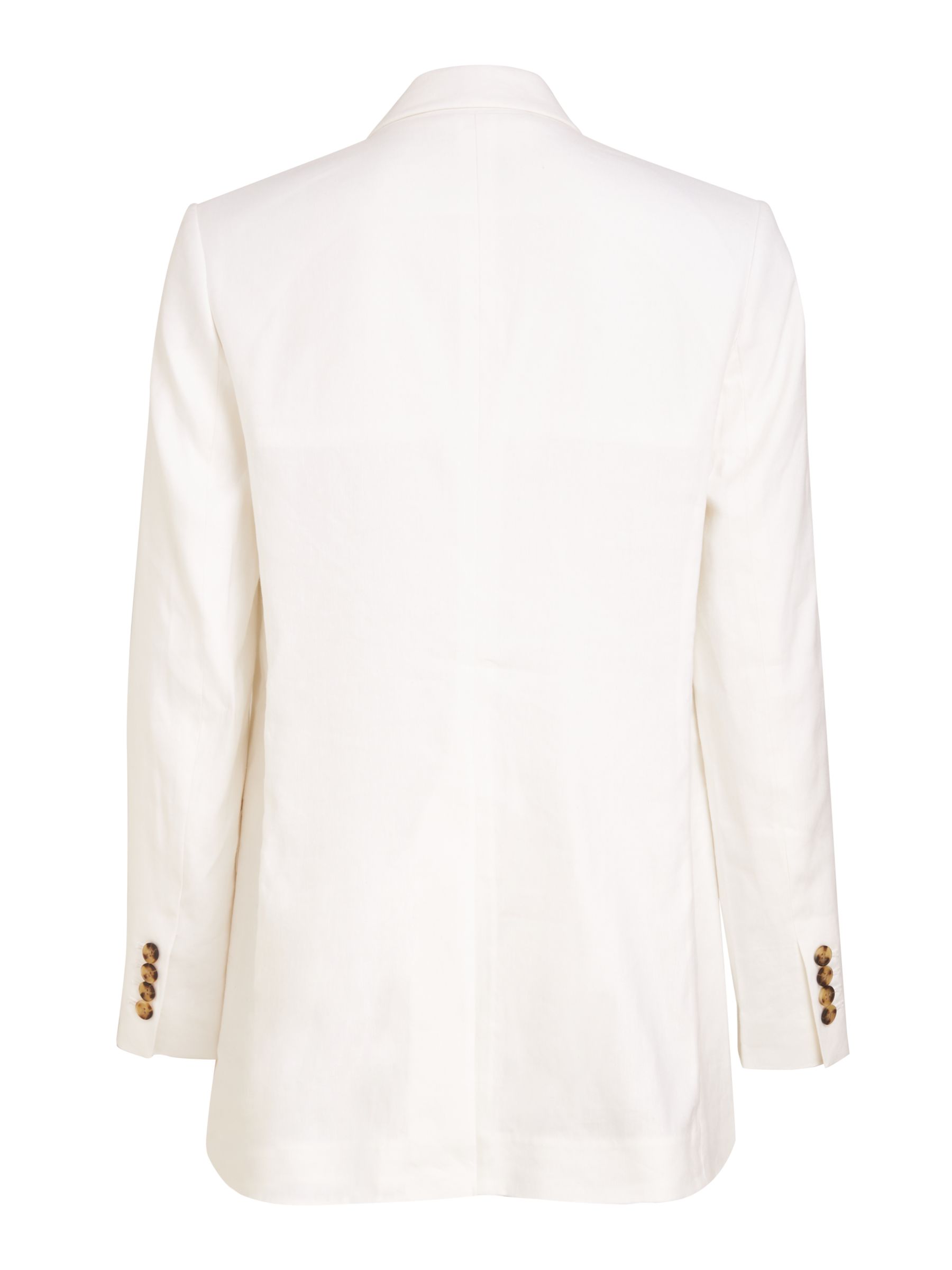 Club Monaco Linen Blend Single Breasted Blazer, White