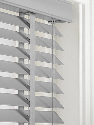 John Lewis & Partners Wood Venetian Blind, 50mm Slats, Grey, W100 x Drop 160cm