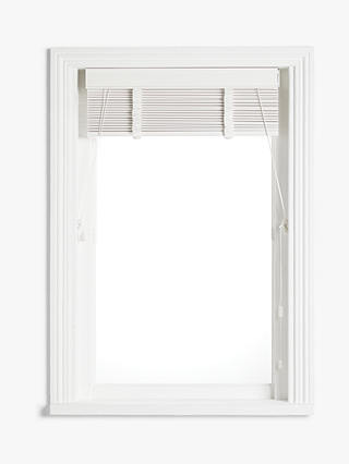 John Lewis & Partners Wood Venetian Blind, 50mm Slats, White, W60 x Drop 160cm