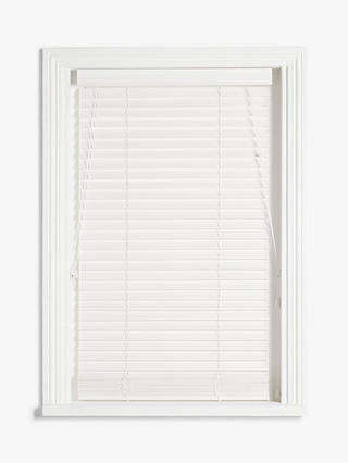 John Lewis & Partners Wood Venetian Blind, 35mm Slats, White, W60 x Drop 160cm