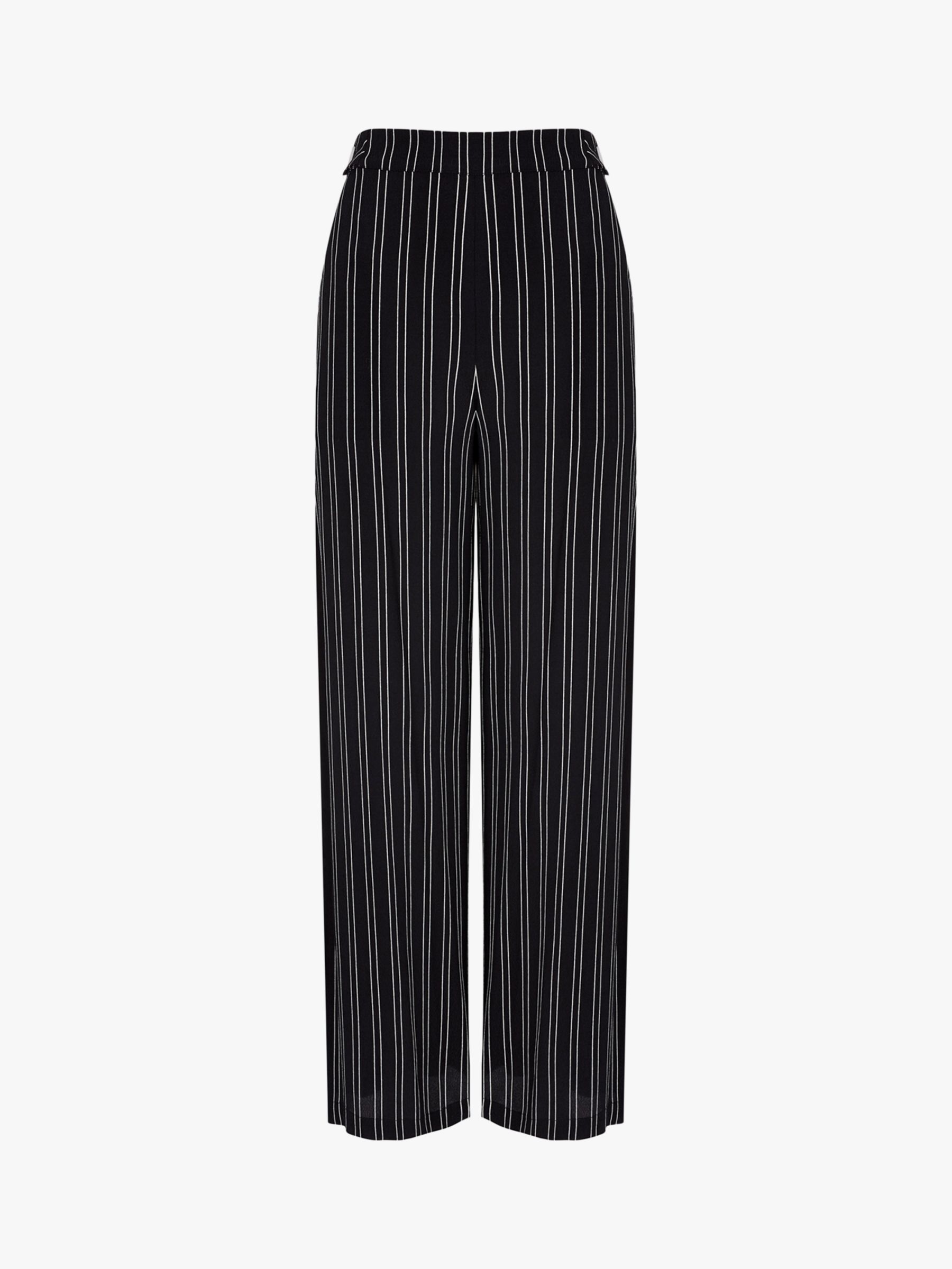 Mint Velvet Stripe Wide Leg Trousers, Navy