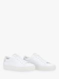 Whistles Raife Leather Minimal Trainers, White