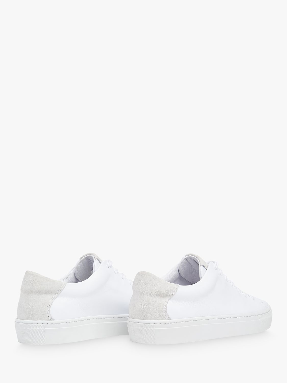 Buy Whistles Raife Leather Minimal Trainers, White Online at johnlewis.com