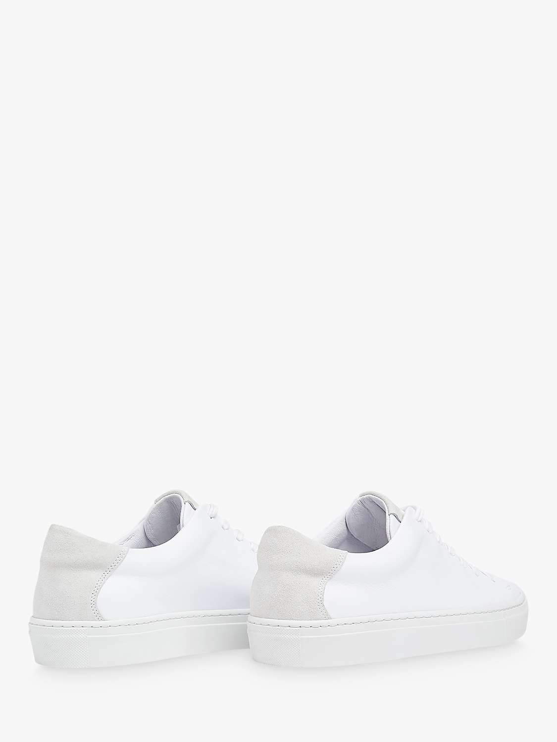 Buy Whistles Raife Leather Minimal Trainers, White Online at johnlewis.com