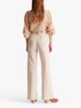 Gerard Darel Anna High-Waisted Wide Leg Jeans, Beige