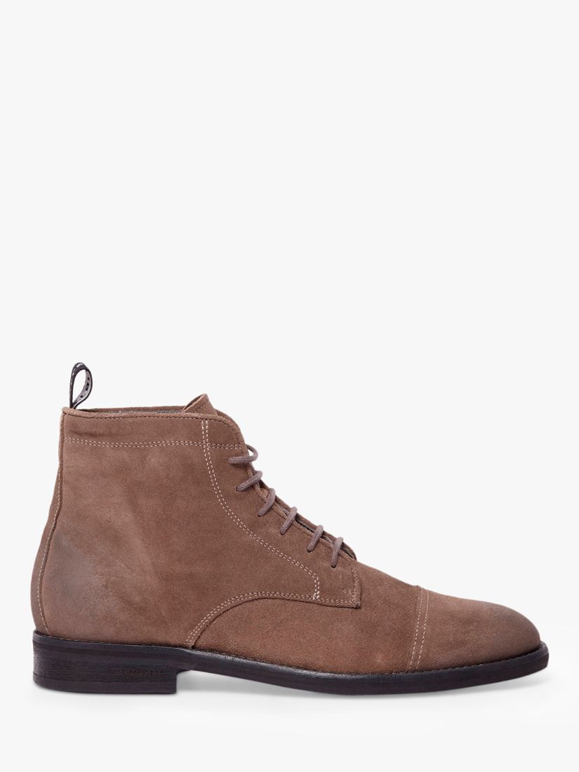 AllSaints Harland Suede Desert Boots, Taupe at John Lewis & Partners