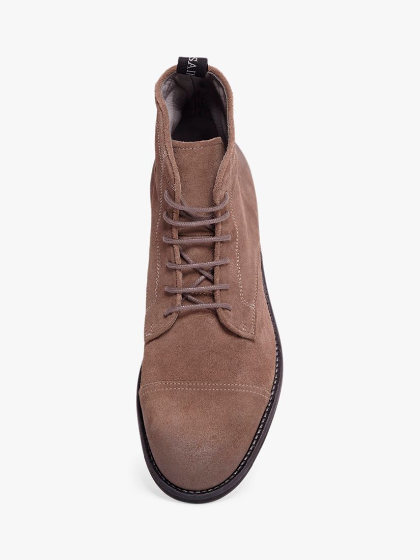 AllSaints Harland Suede Desert Boots, Taupe at John Lewis & Partners