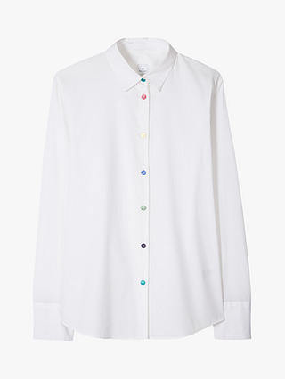 PS Paul Smith Long Sleeved Swirl Cuff Shirt, White