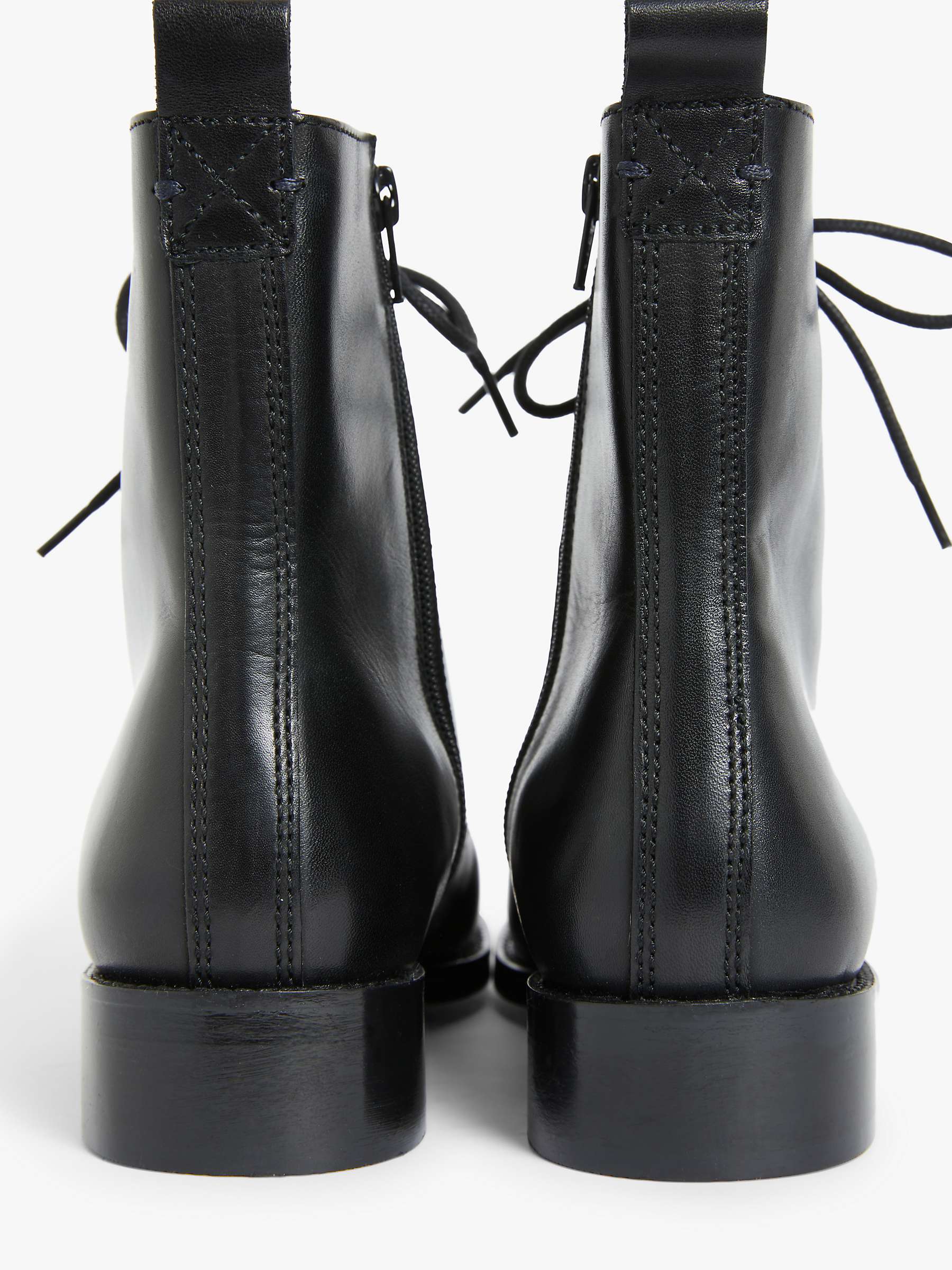 Kin Prosper Leather Ankle Boots, Black at John Lewis & Partners