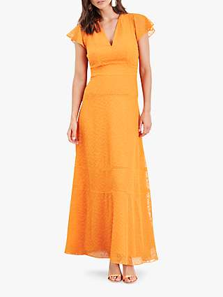 Damsel in a Dress Evadine Embroidered Maxi Dress, Orange