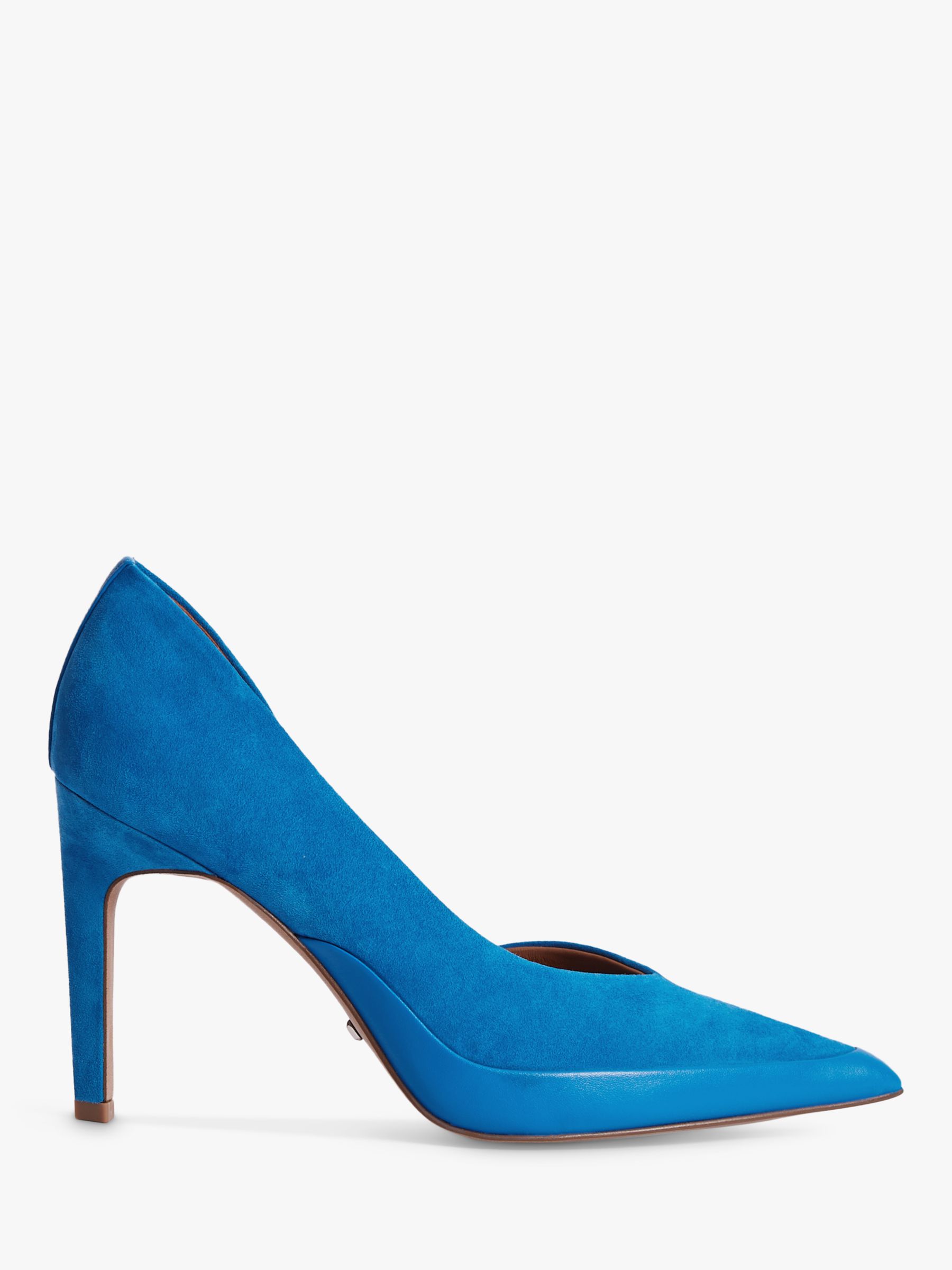 Reiss Alenna Suede Court Shoes, Electric Blue