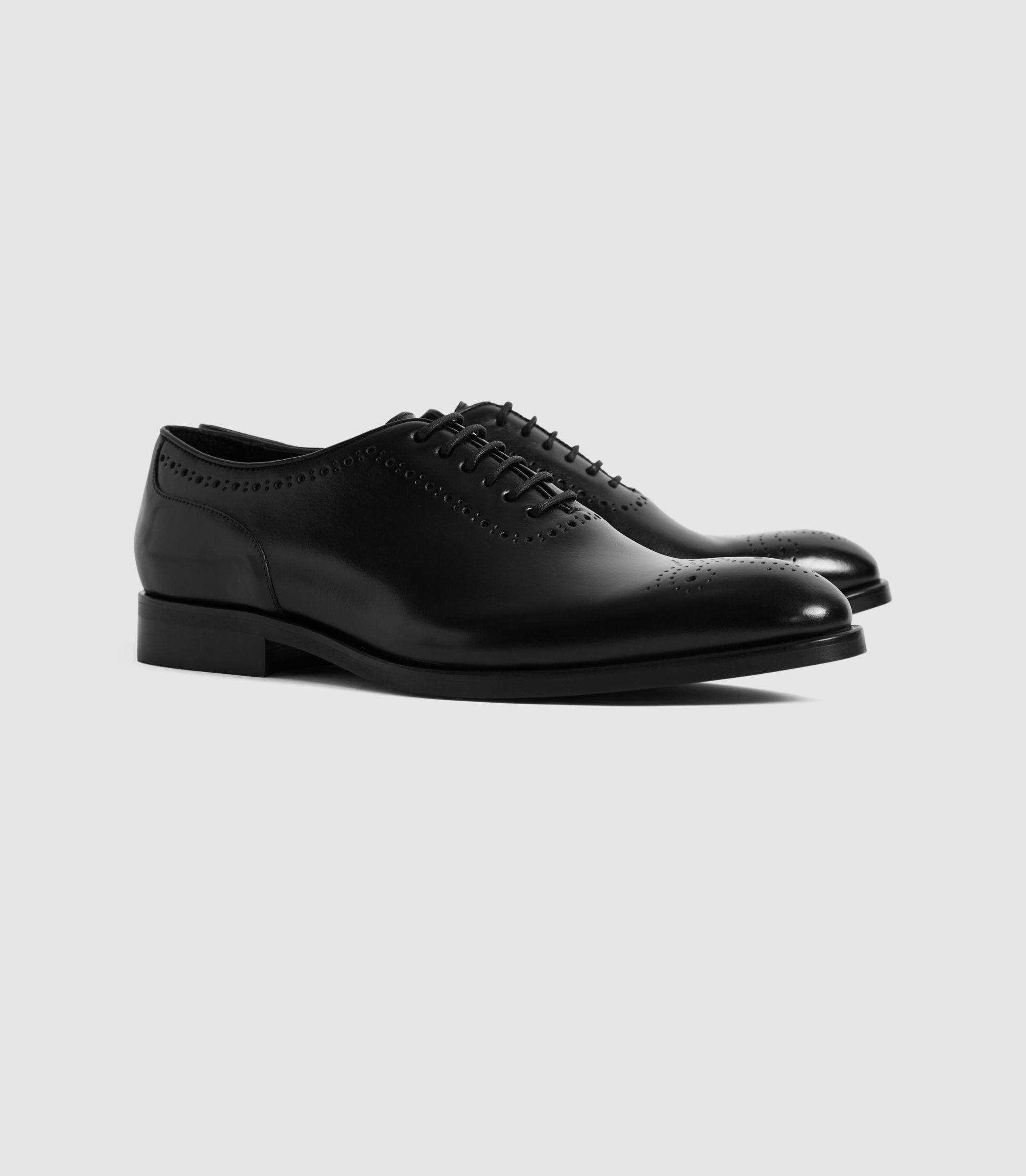 Reiss Alder Leather Whole Cut Brogues