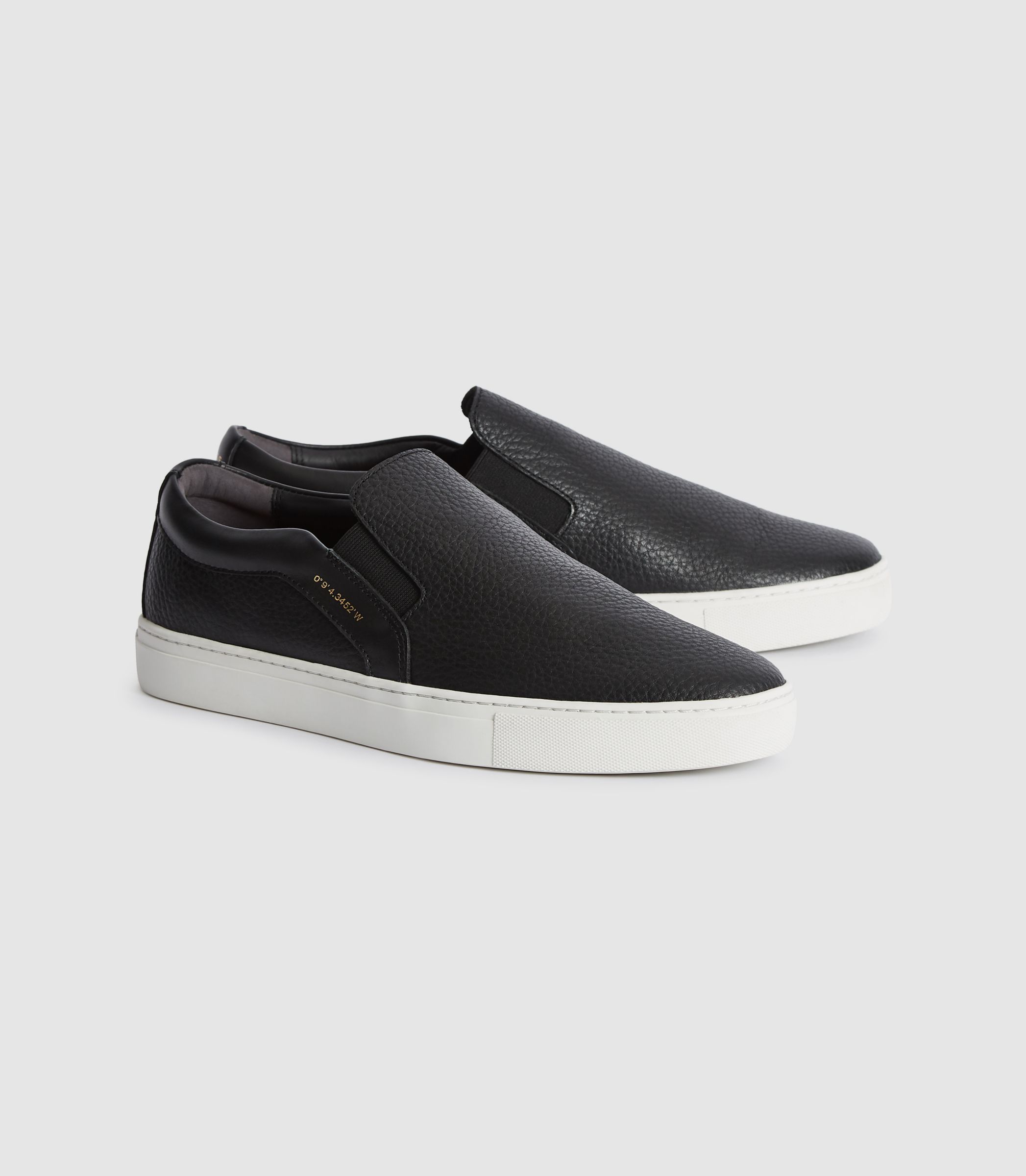 Reiss Weston Leather Slip On Trainers 