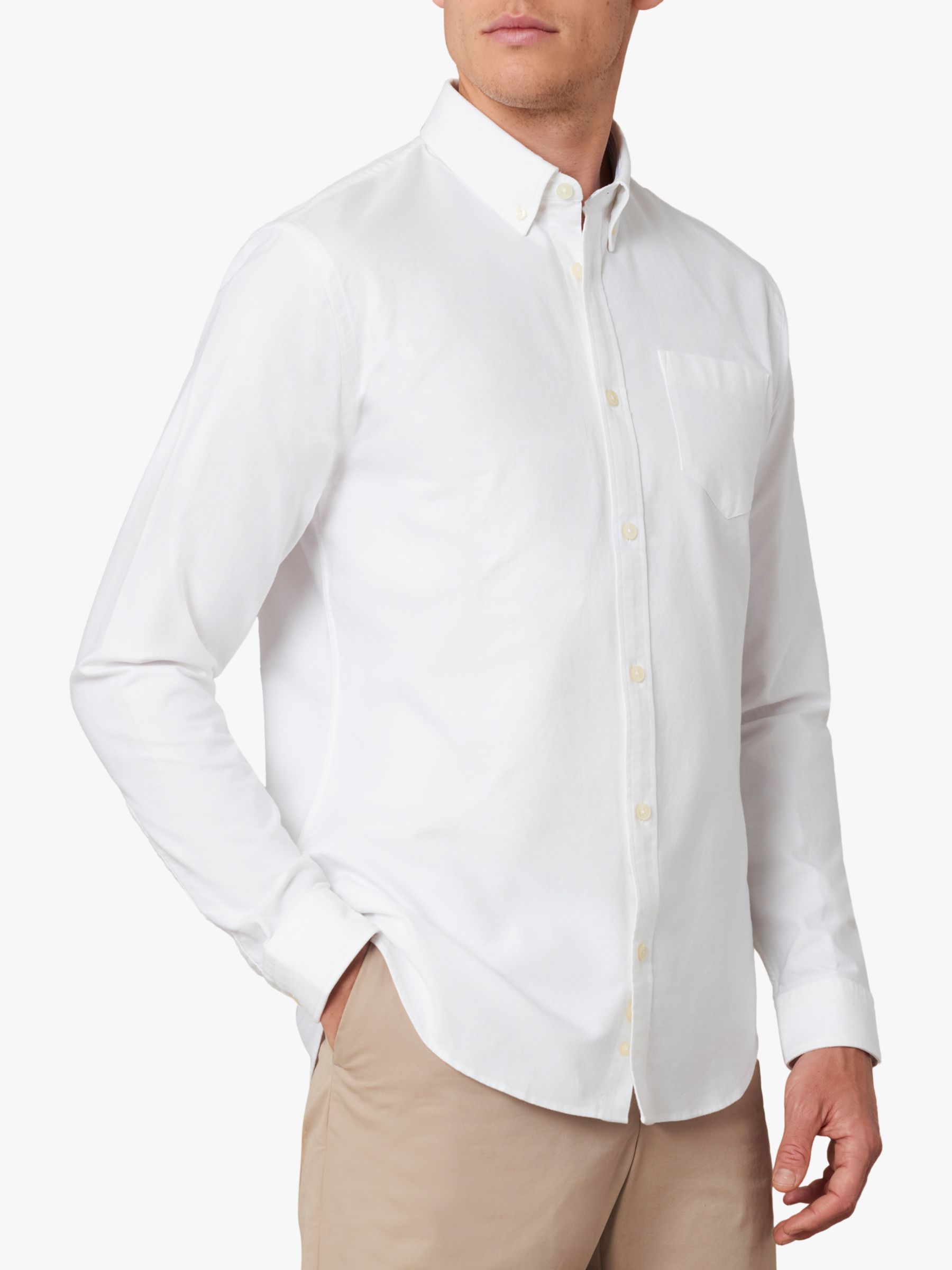 white cotton oxford shirt