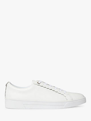 Ted Baker Tillys Leather Lace Up Trainers, White