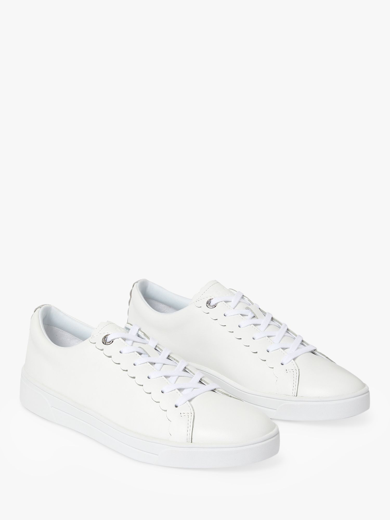Ted Baker Tillys Leather Lace Up Trainers, White