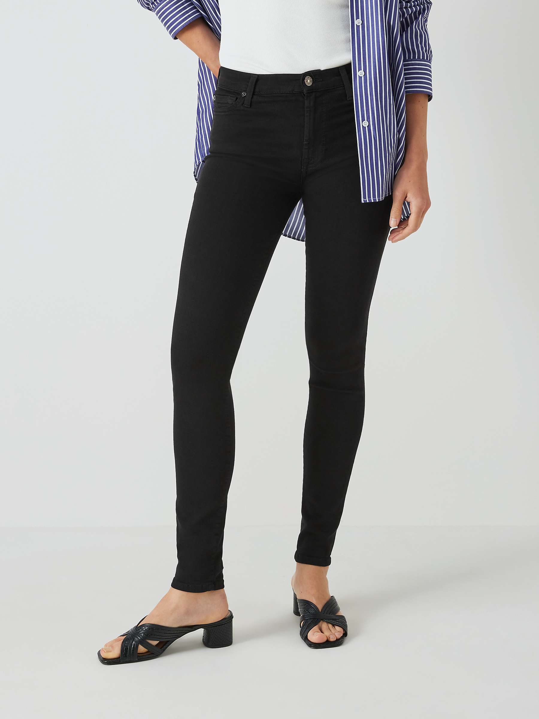 Buy 7 For All Mankind Skinny Slim Illusion Luxe Jeans, Rinse Black Online at johnlewis.com