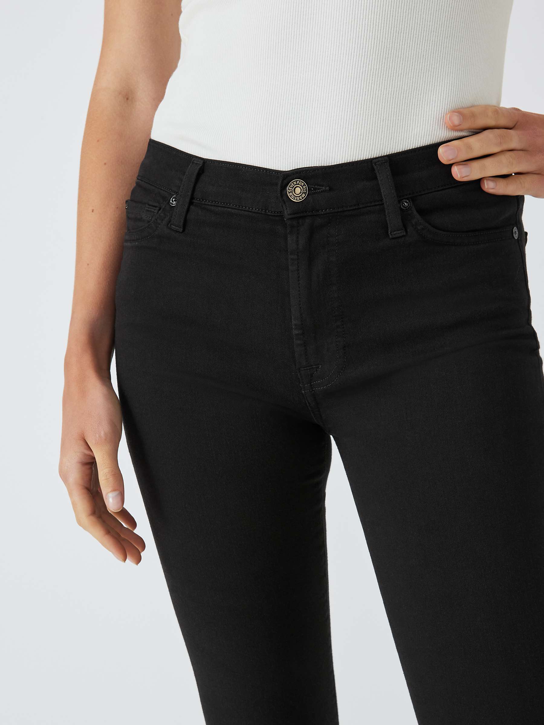 Buy 7 For All Mankind Skinny Slim Illusion Luxe Jeans, Rinse Black Online at johnlewis.com