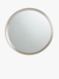 John Lewis Ribbed Round Wall Mirror, Silver