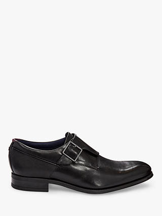 Ted Baker Carmo Leather Monk Shoes, Black