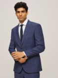 John Lewis & Partners Windowpane Tailored Suit Jacket, Blue
