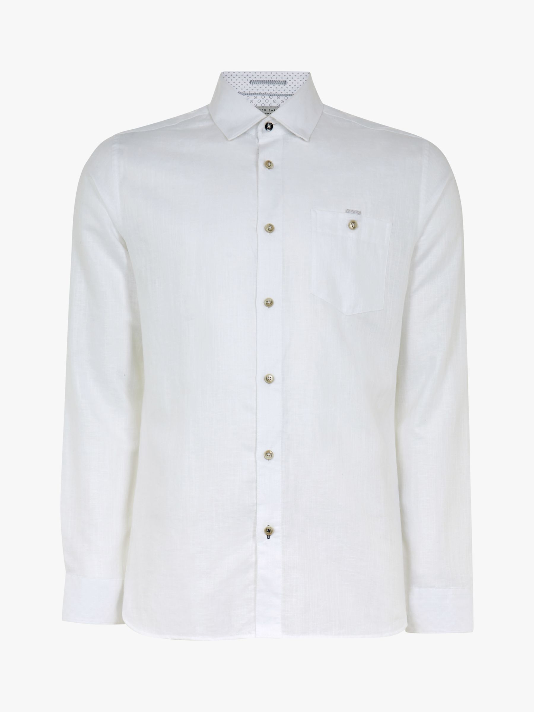 Buy Ted Baker Tiptoe Regular Fit Cotton Linen Shirt Online at johnlewis.com