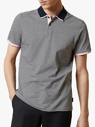 Ted Baker Caffine Striped Cotton Polo Shirt