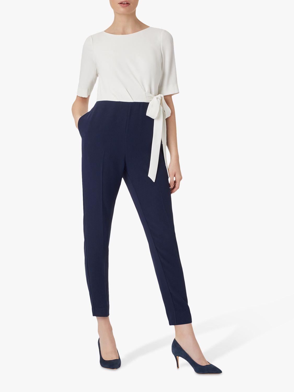 Hobbs Petite Julianna Jumpsuit, Midnight/Ivory