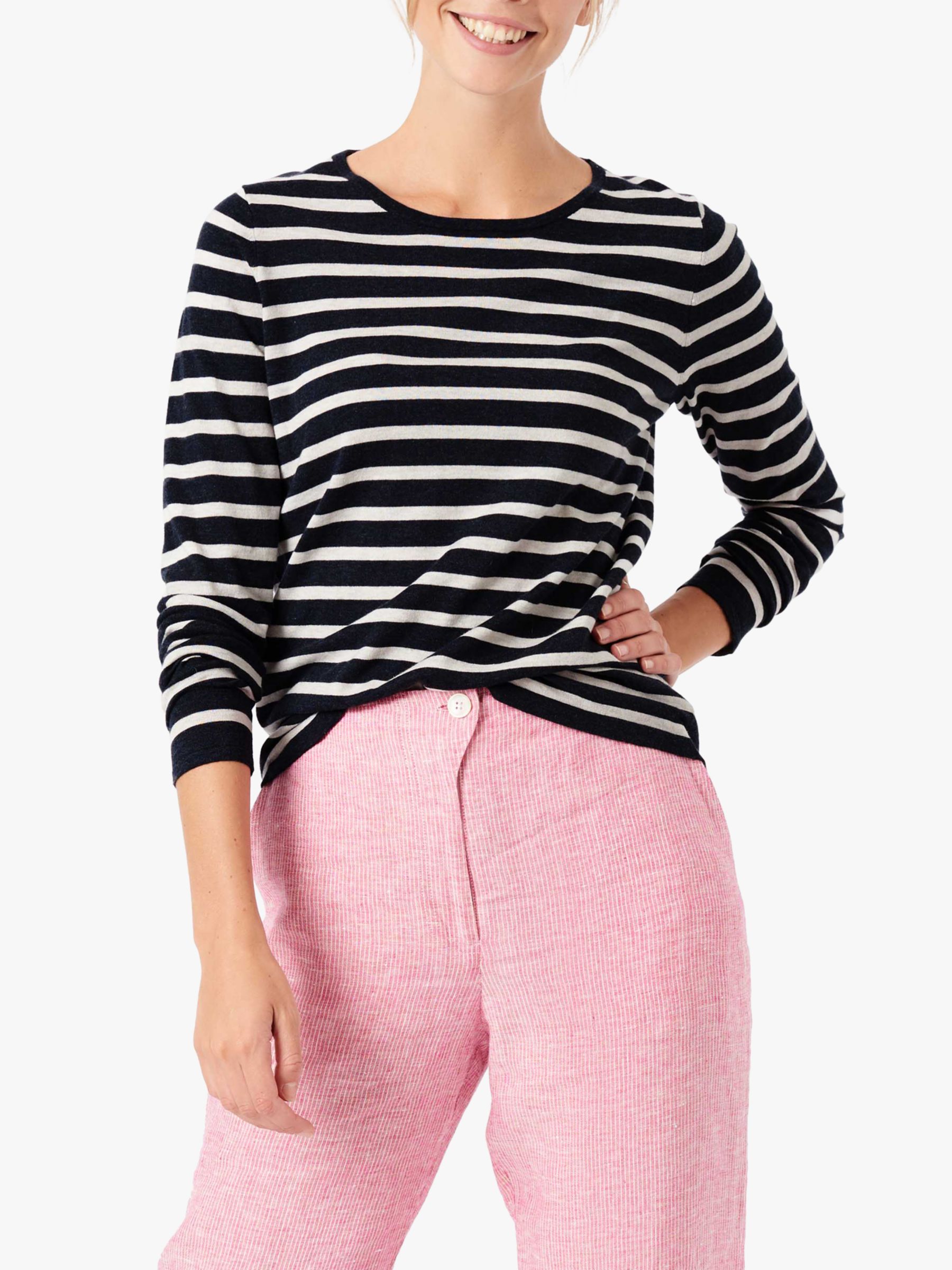 Brora Cotton Striped Long Sleeved Tee