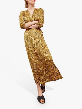 Gerard Darel Satya Leopard Print Maxi Dress, Yellow