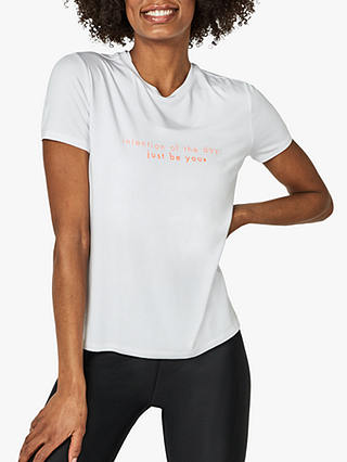 Sweaty Betty Euphoria Slogan T-Shirt, White