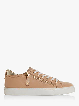 Dune Elicia Leather Side Zip Trainers