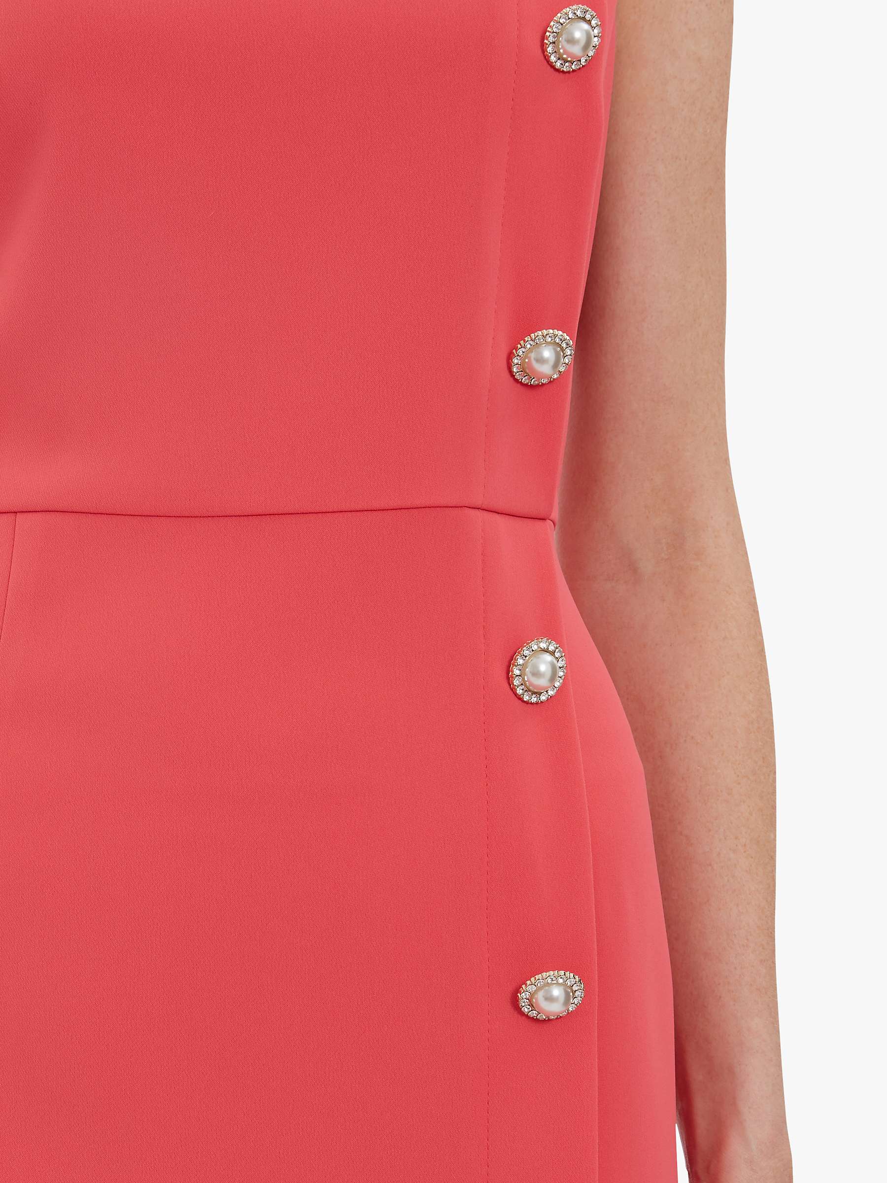 Buy Gina Bacconi Mykia Crepe Midi Dress, Orange Red Online at johnlewis.com
