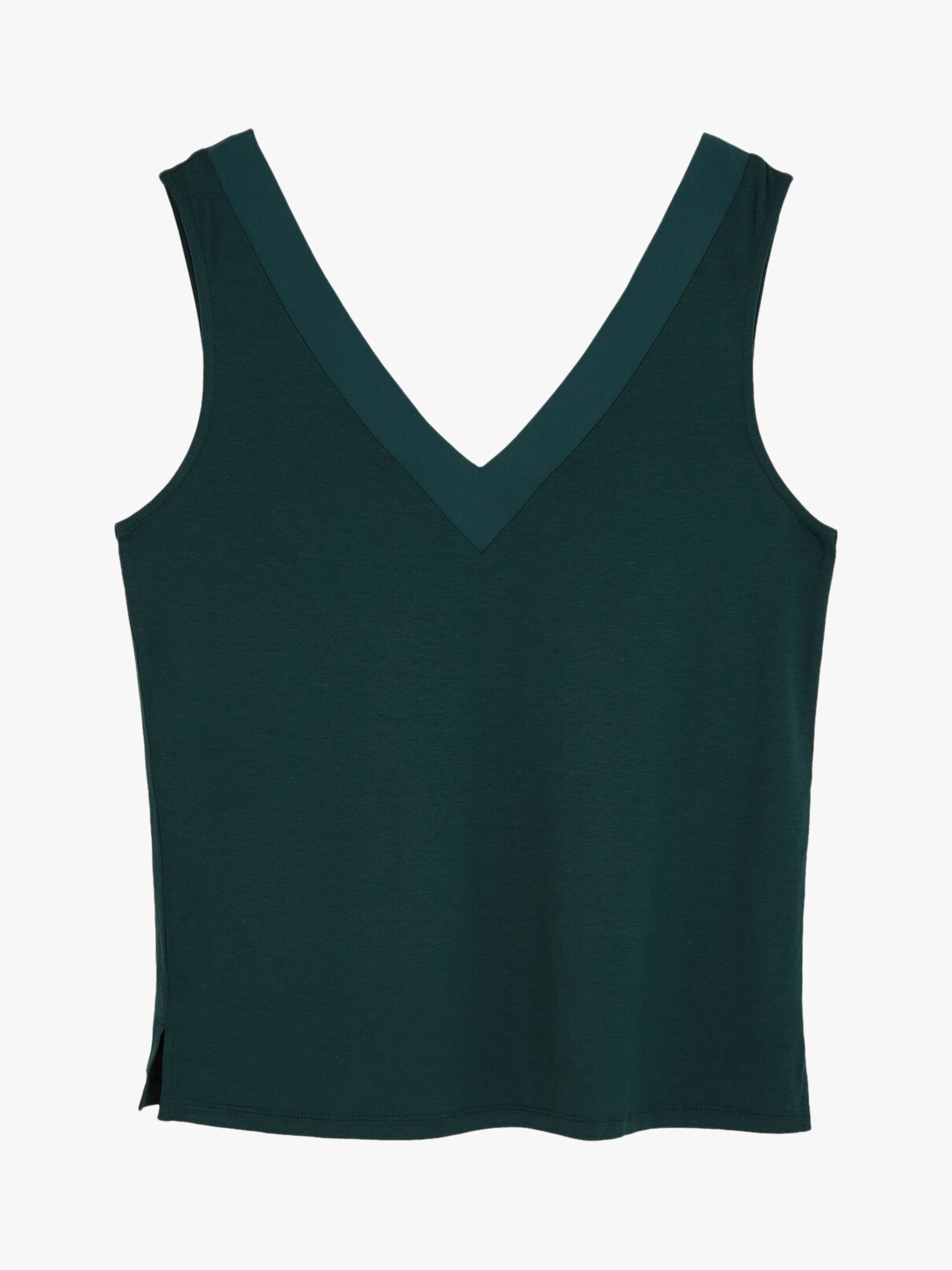 Warehouse Woven V-Neck Vest | Teal at John Lewis & Partners