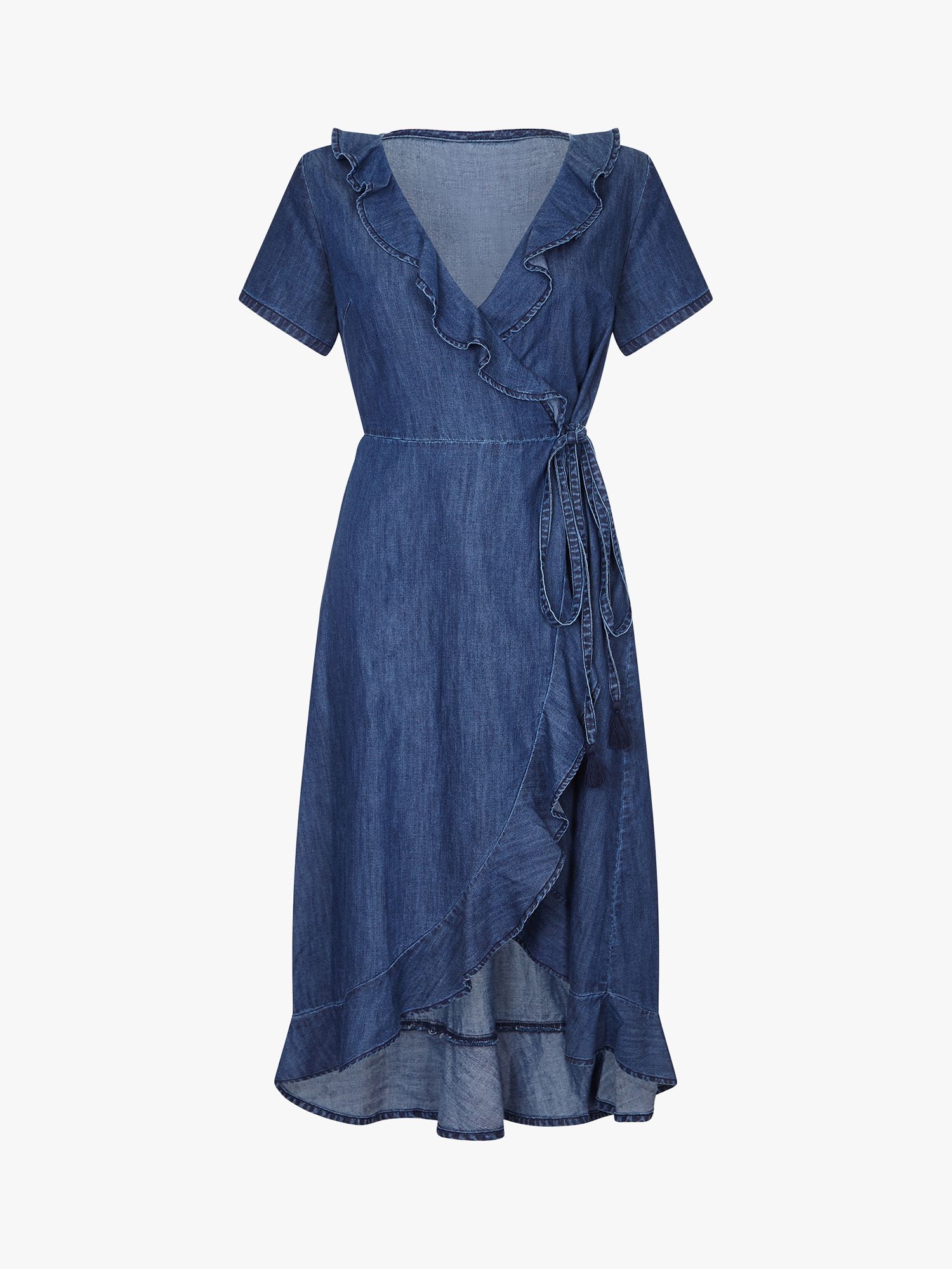 yumi wrap denim dress