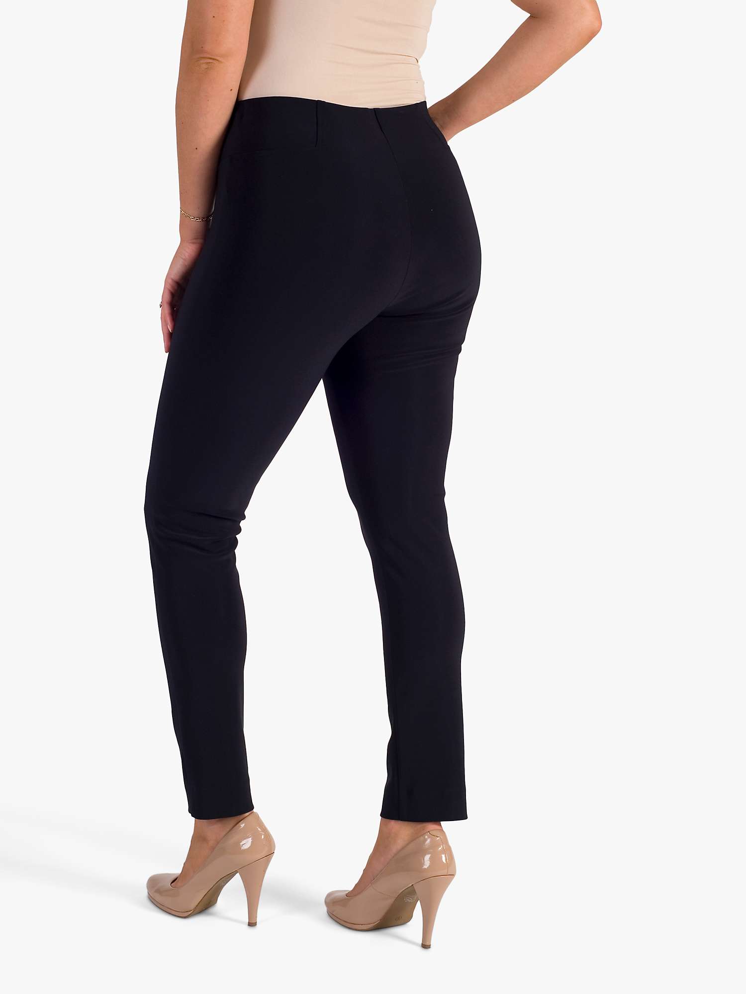 Buy Chesca Side Slit Bonded Jersey Trousers, Navy Online at johnlewis.com