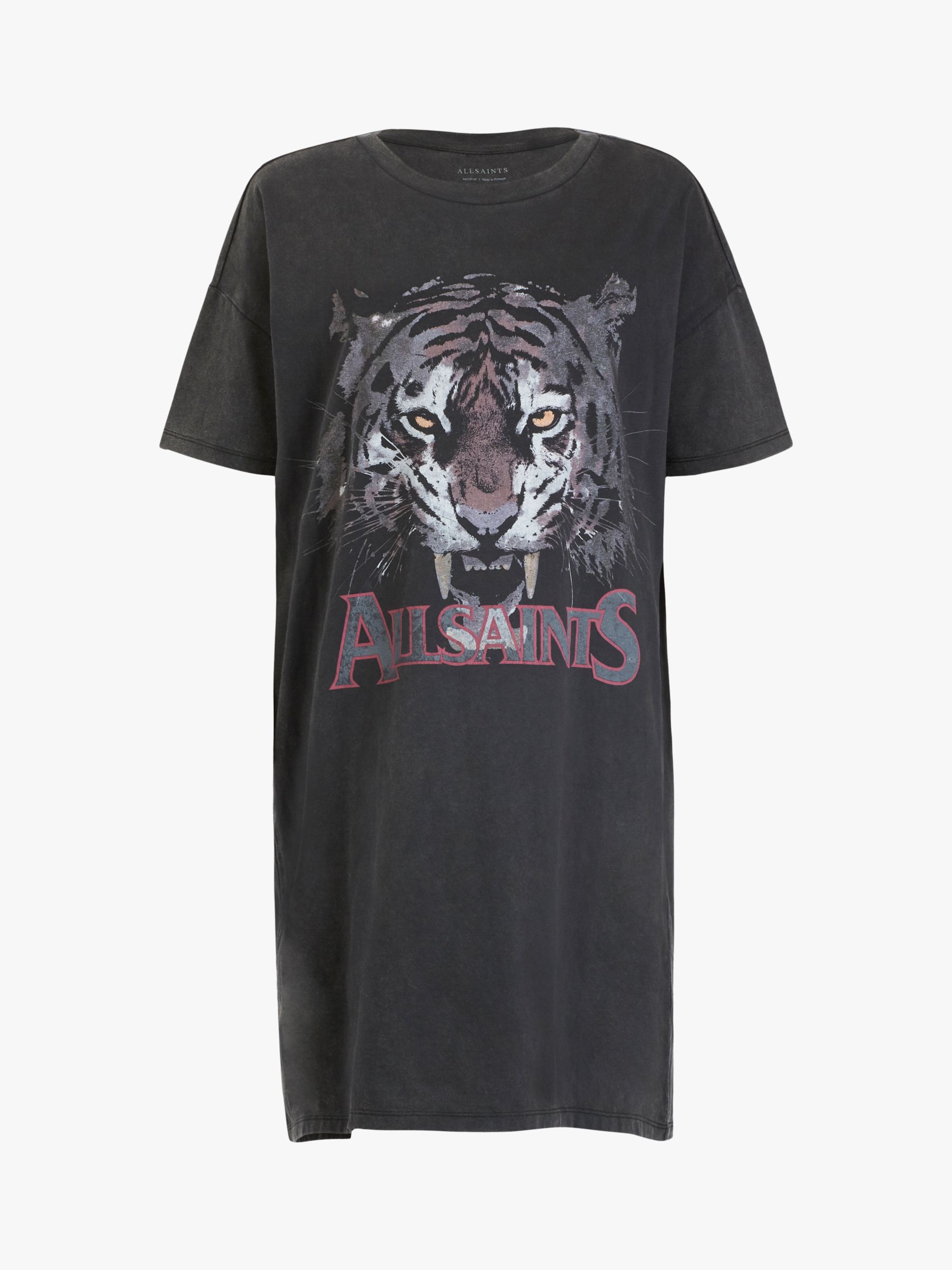 AllSaints Tiger T-Shirt Dress, Vintage Black