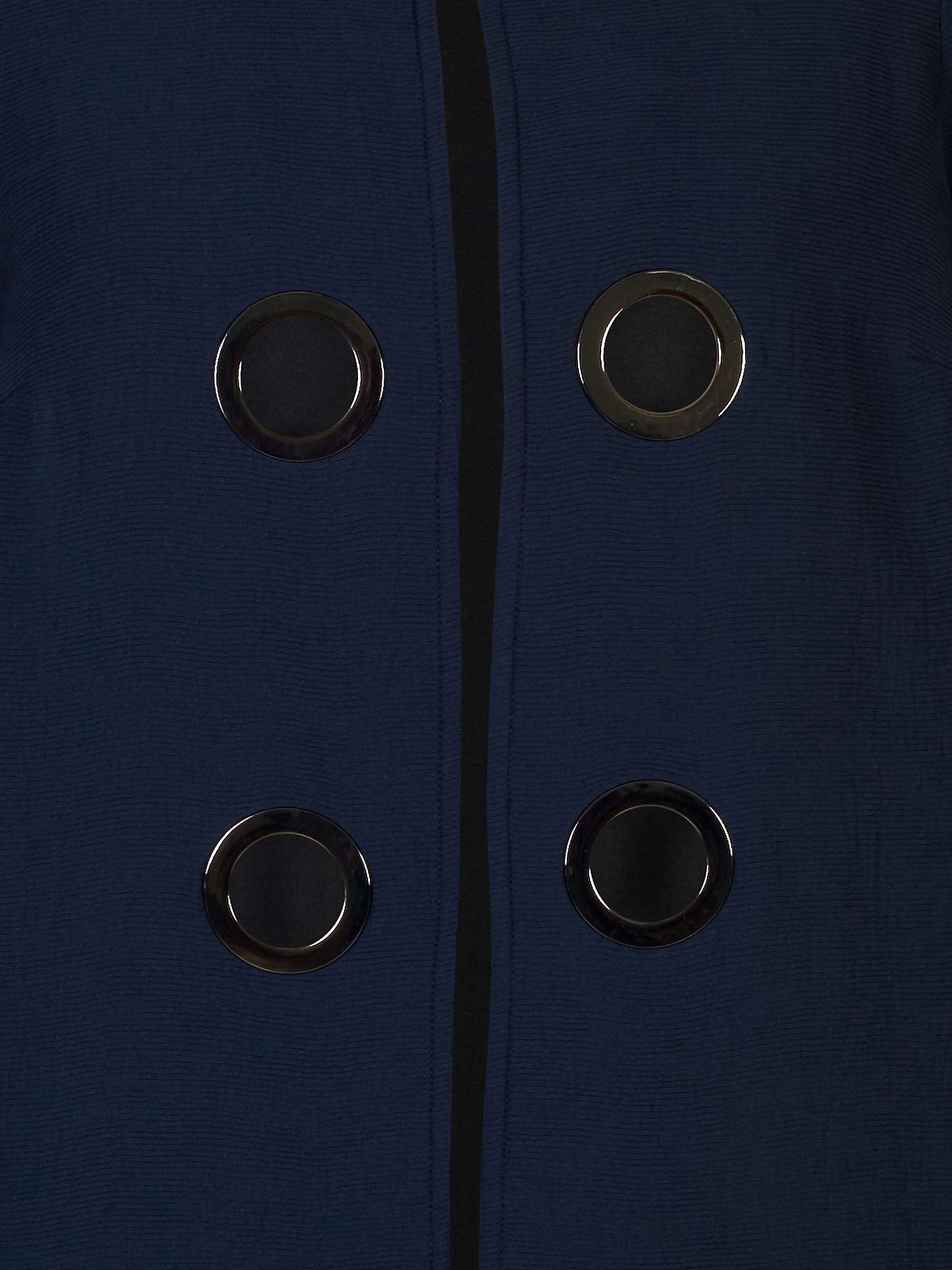 Buy chesca Fine Ribbed Metallic Eyelet Jacket, Navy Online at johnlewis.com