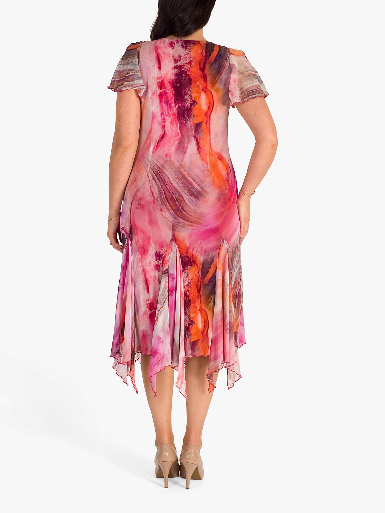 Buy chesca Abstract Print Dress, Magenta/Multi Online at johnlewis.com
