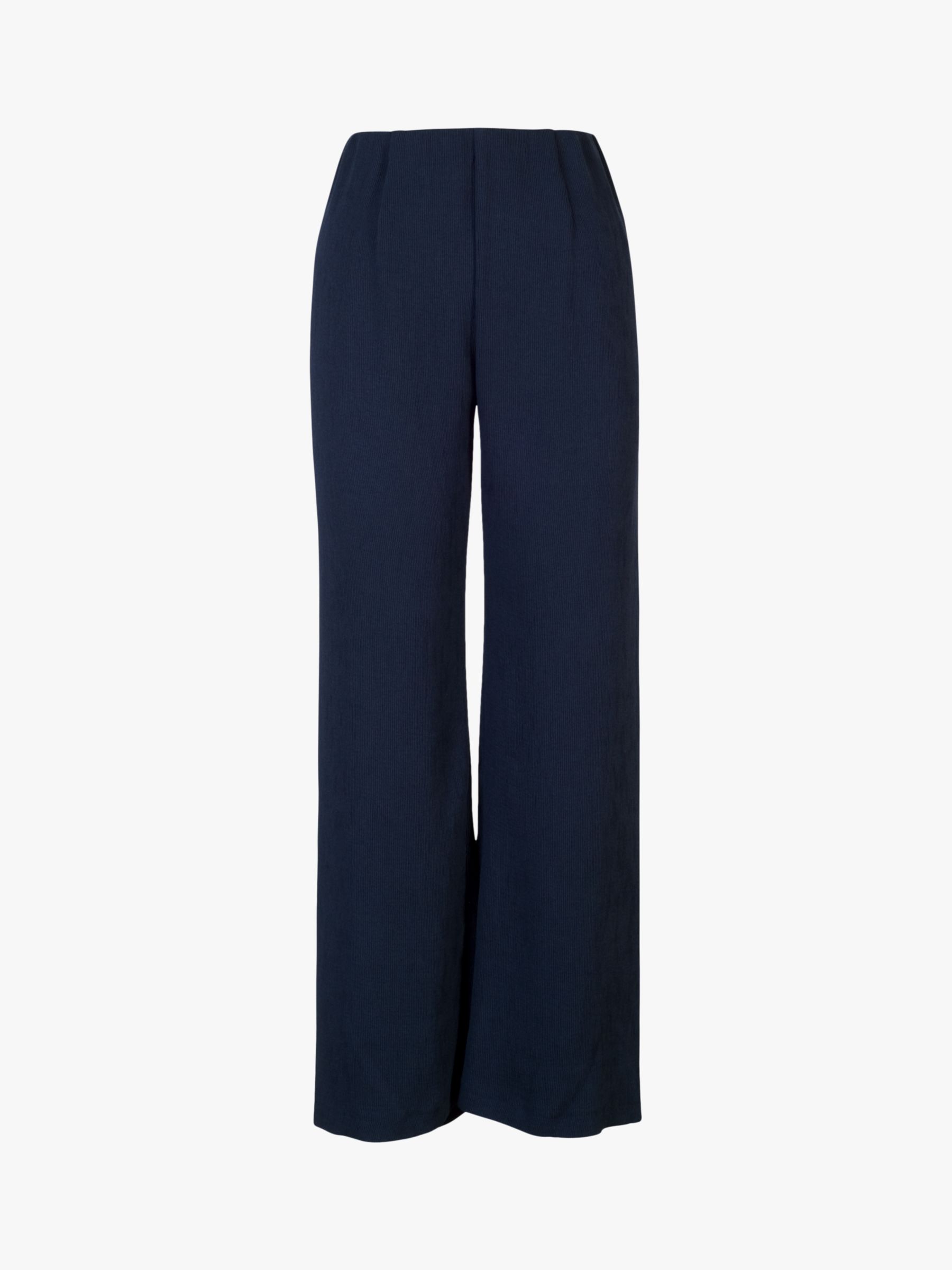 chesca Crinkle Trousers, Navy at John Lewis & Partners