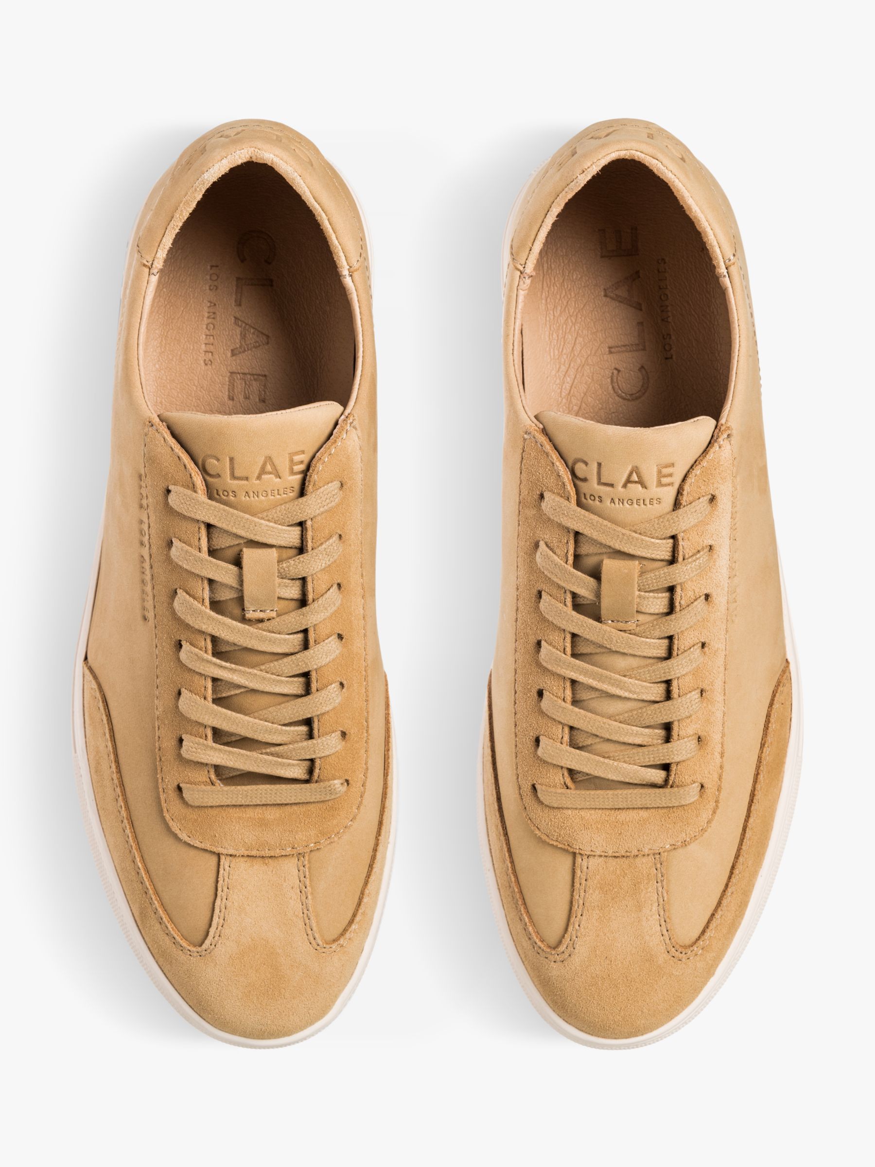 CLAE Deane Nubuck Trainers, Camel at John Lewis & Partners