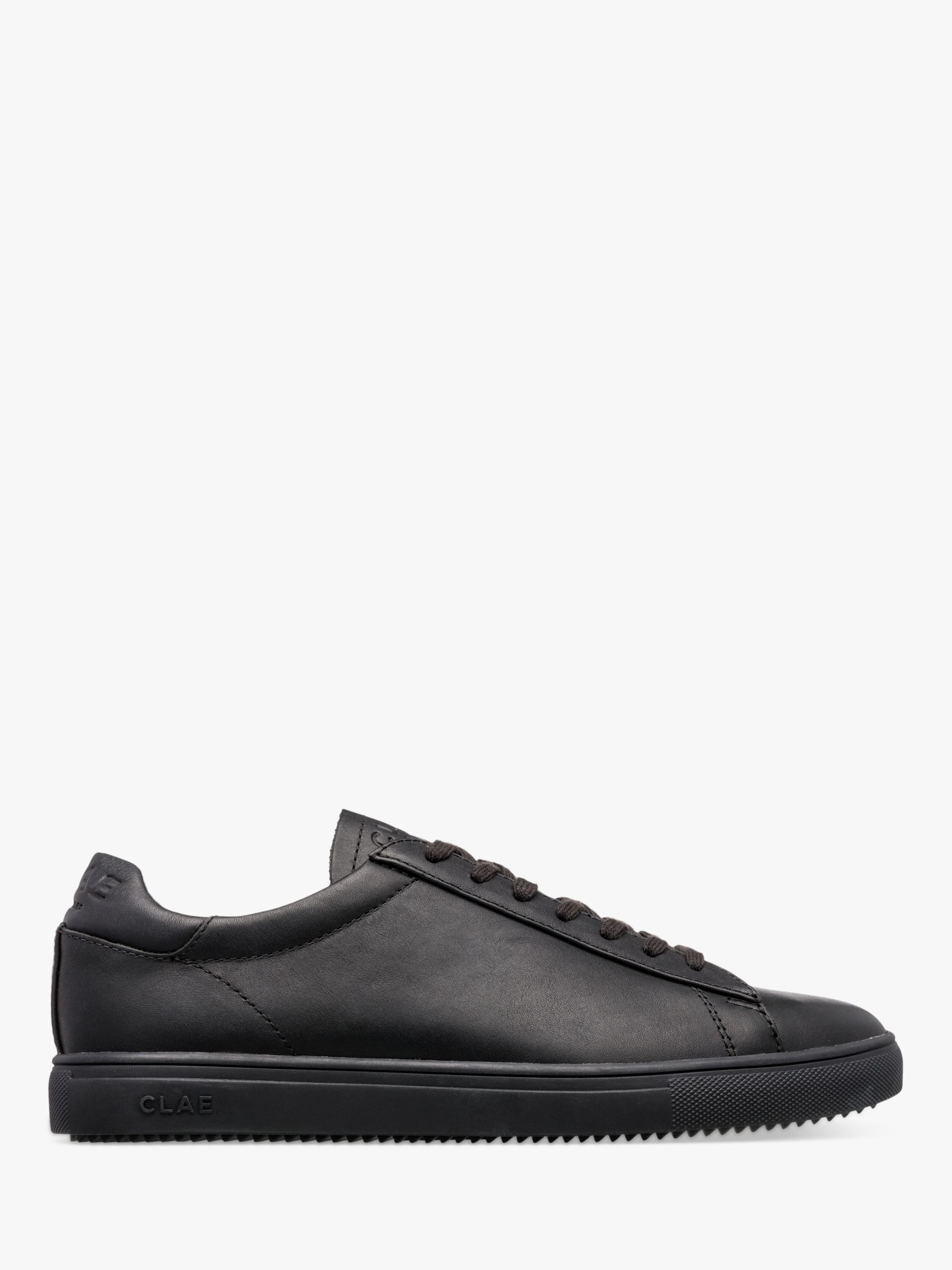 CLAE Bradley Essentials Water Repellent Leather Trainers, Black at John ...