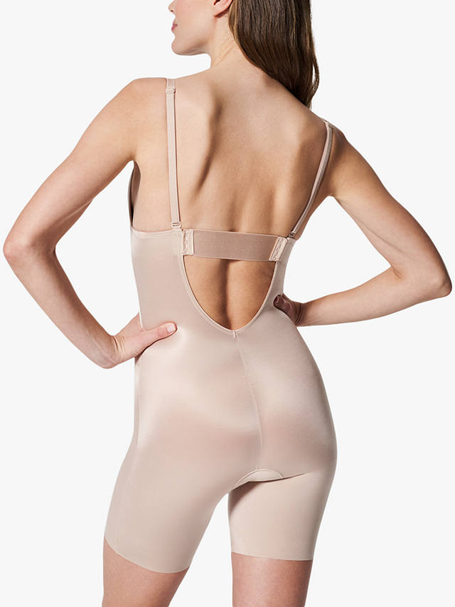 Spanx Medium Control Suit Your Fancy Plunge Low-Back Mid-Thigh Bodysuit, Nude