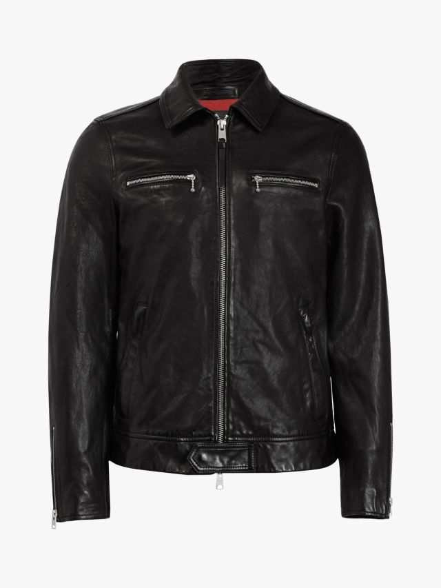 AllSaints Maya Leather Biker Jacket, Black, M