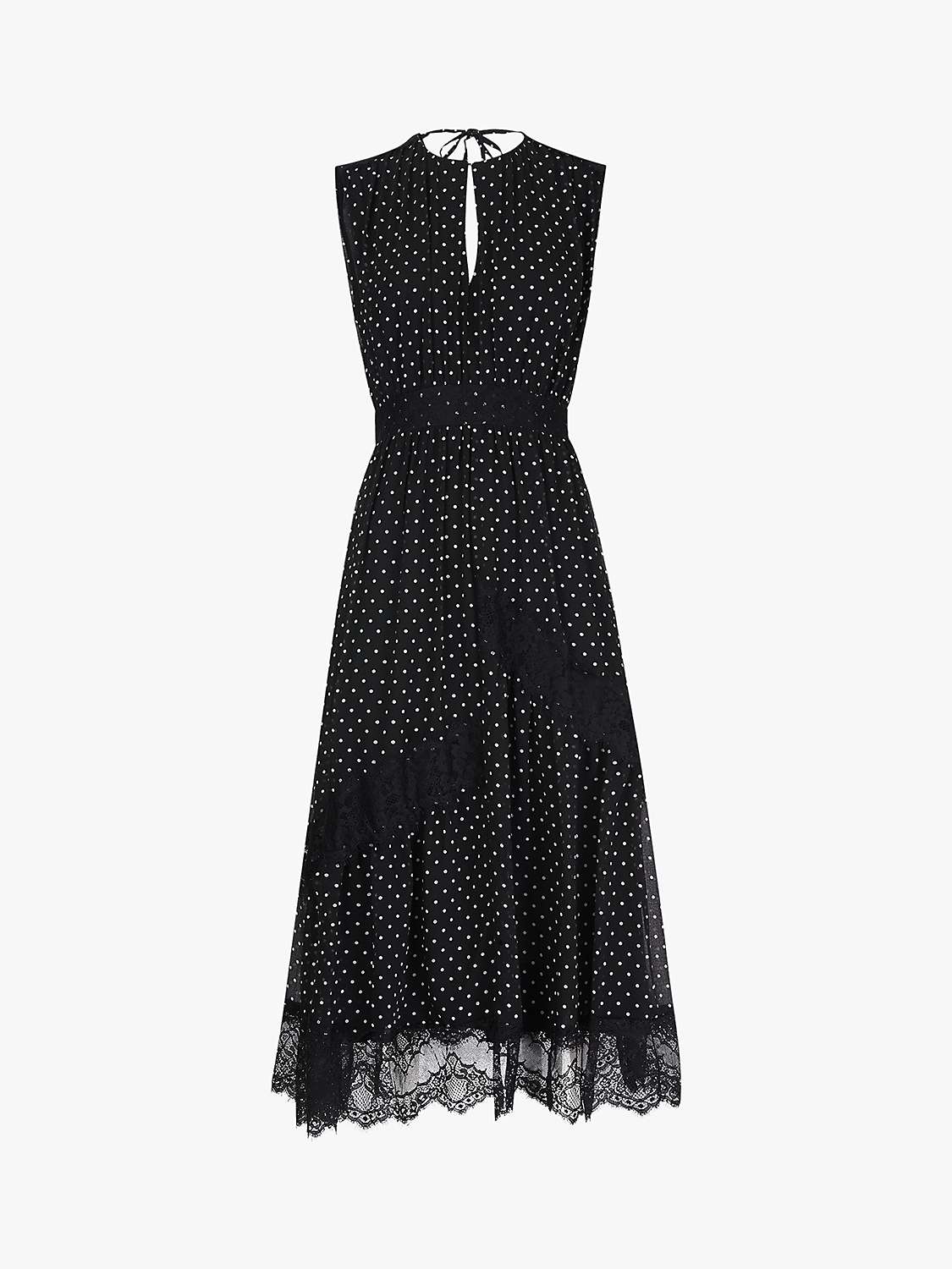 Buy Whistles Spot Lace Maxi Dress, Black Online at johnlewis.com