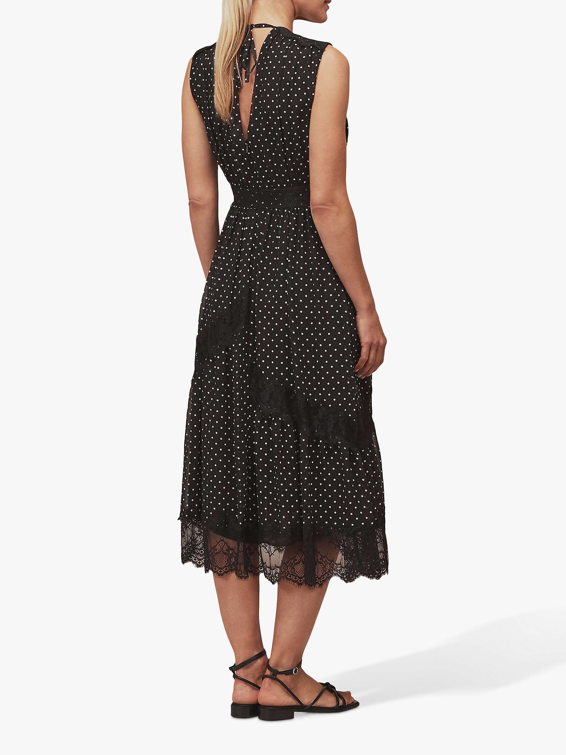 Buy Whistles Spot Lace Maxi Dress, Black Online at johnlewis.com