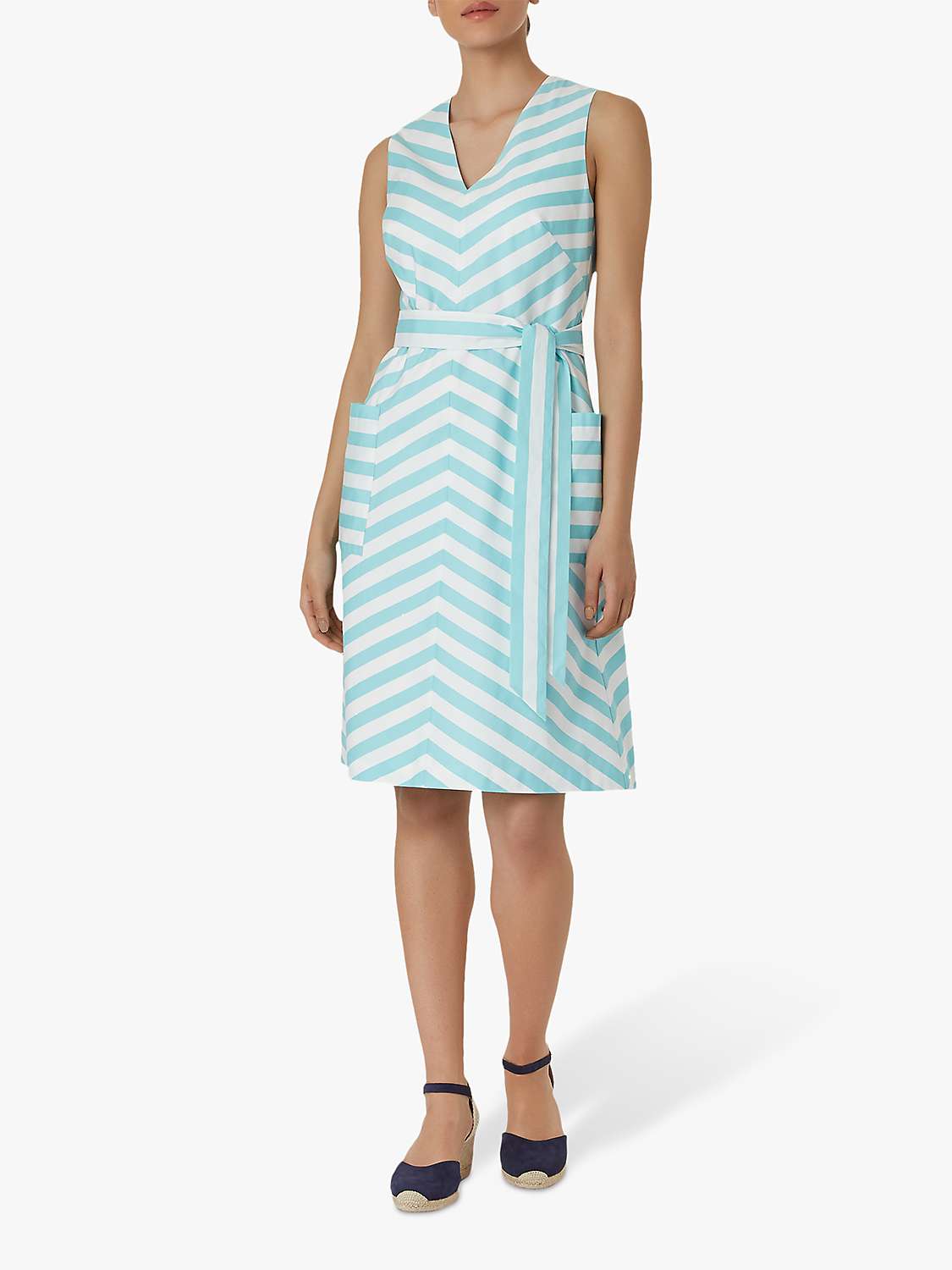 Buy Phase Eight Juliet Dress, Aqua/White Online at johnlewis.com
