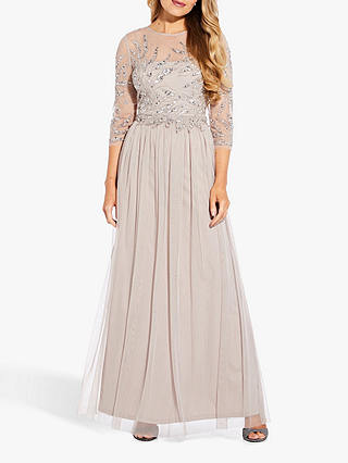Adrianna Papell Sequined Bodice Maxi Dress, Marble