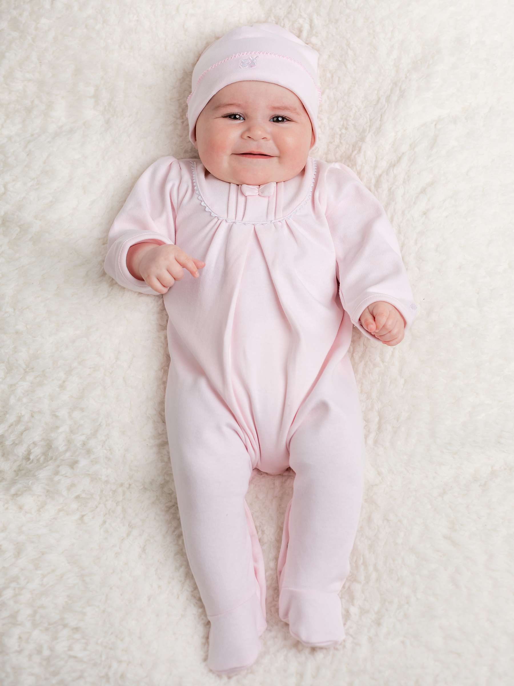 Buy Emile et Rose Baby Shantel Sleepsuit, Hat and Bear, Light Pink Online at johnlewis.com