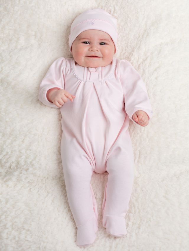 Baby sleepsuit with store hat